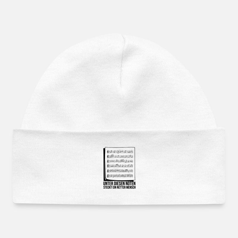 Parmi ces notes se trouve une personne gentille - Bonnet bébé bio - blanc