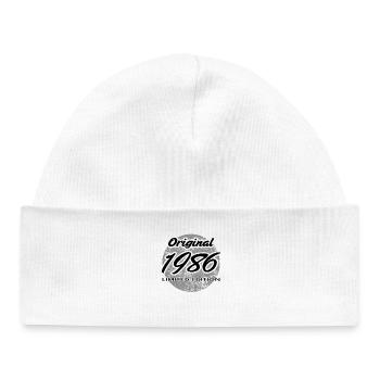 40e anniversaire 1986 cadeau pour hommes et femmes - Bonnet bébé bio - blanc - Devant