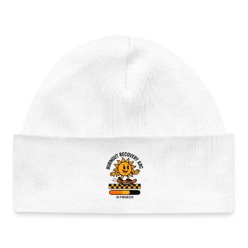 Burnout recovery is underway | Mental Health - Baby Organic Beanie - white - Front