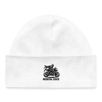 Motocyclette Knight - Bonnet bébé bio - blanc - Devant