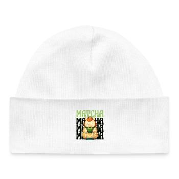 Matcha Einhorn Süßes Tee Liebhaber Design - Baby Organic Mütze - Weiß - Vorne