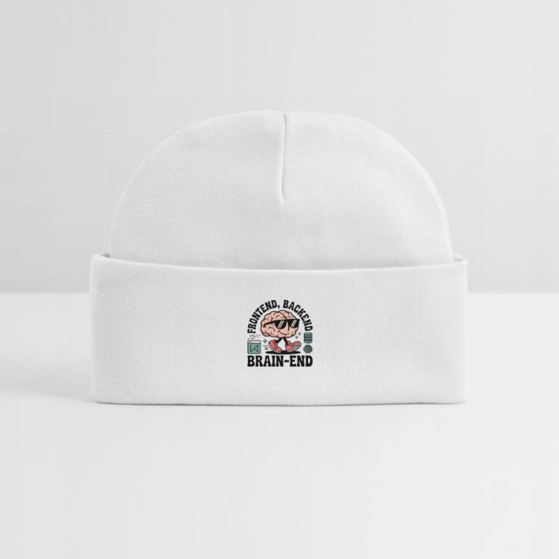 Frontend, Backend, Brain-End | Developer Baby Organic Beanie