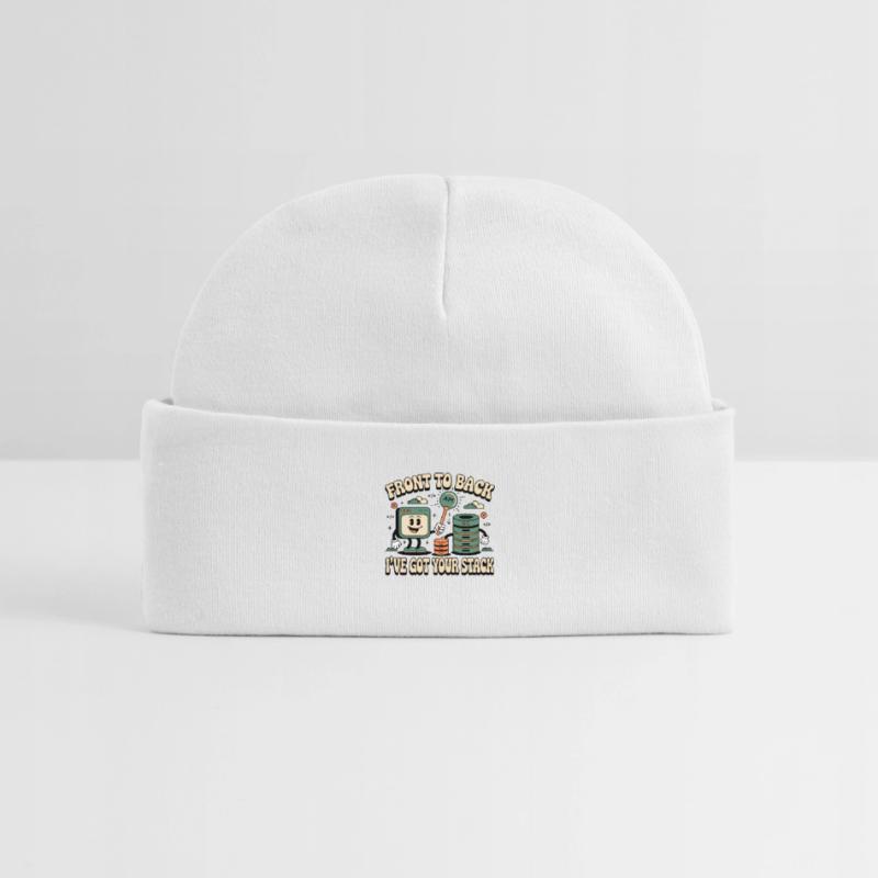From Front to Back: Full Stack Developers Baby Organic Beanie