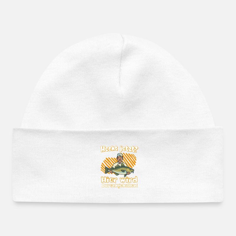 Pike maintenant ? C’est ici que la morue est gardée ! - Bonnet bébé bio - blanc