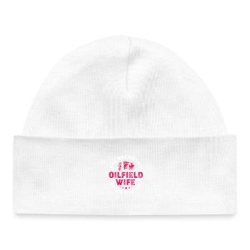 Oil Field Wife Oil Rig Oil Rig - Baby Organic Beanie - white - Front