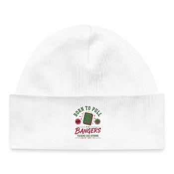 Born To Pull Bangers Ouverture de cartes à collectionner - Bonnet bébé bio - blanc - Devant