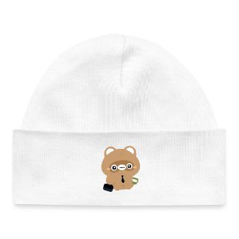 Tired Beaver - Baby Organic Beanie - white - Front