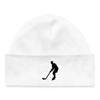 Eishockey Player - Baby Organic Mütze - Weiß - Vorne
