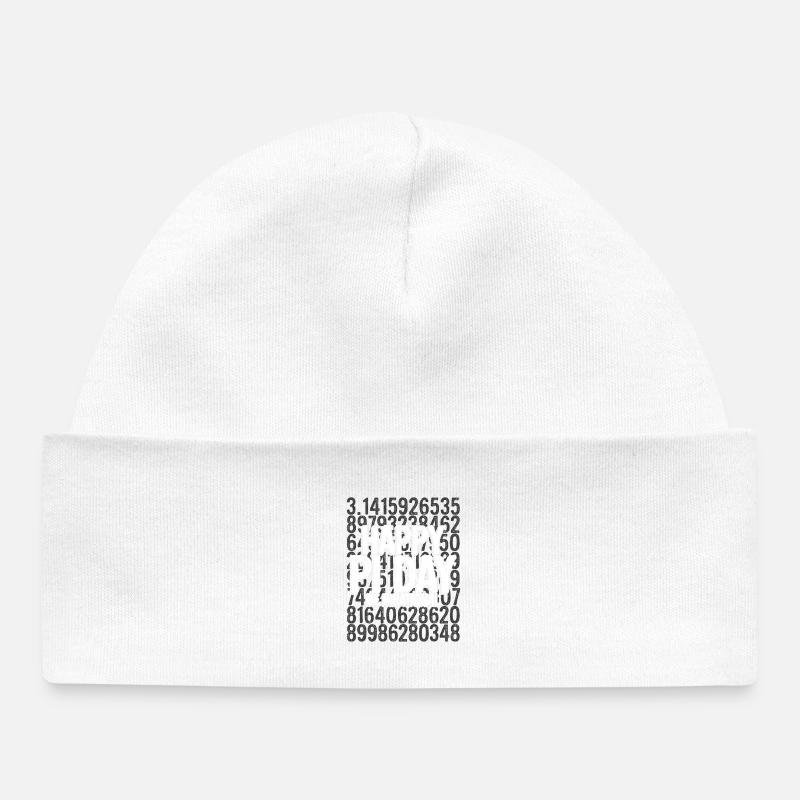 Pi-Tag Be Irrational - Baby Organic Beanie - white