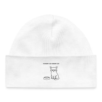 Drôle de design de chat - Bonnet bébé bio - blanc - Devant