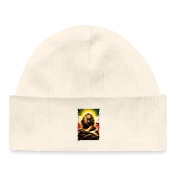 Lion Persia Iran Flag - Baby Organic Beanie - white - Front