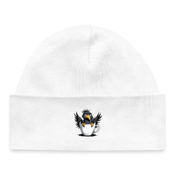 Morning grouch coffee no desire raven bad mood - Baby Organic Beanie - white - Front