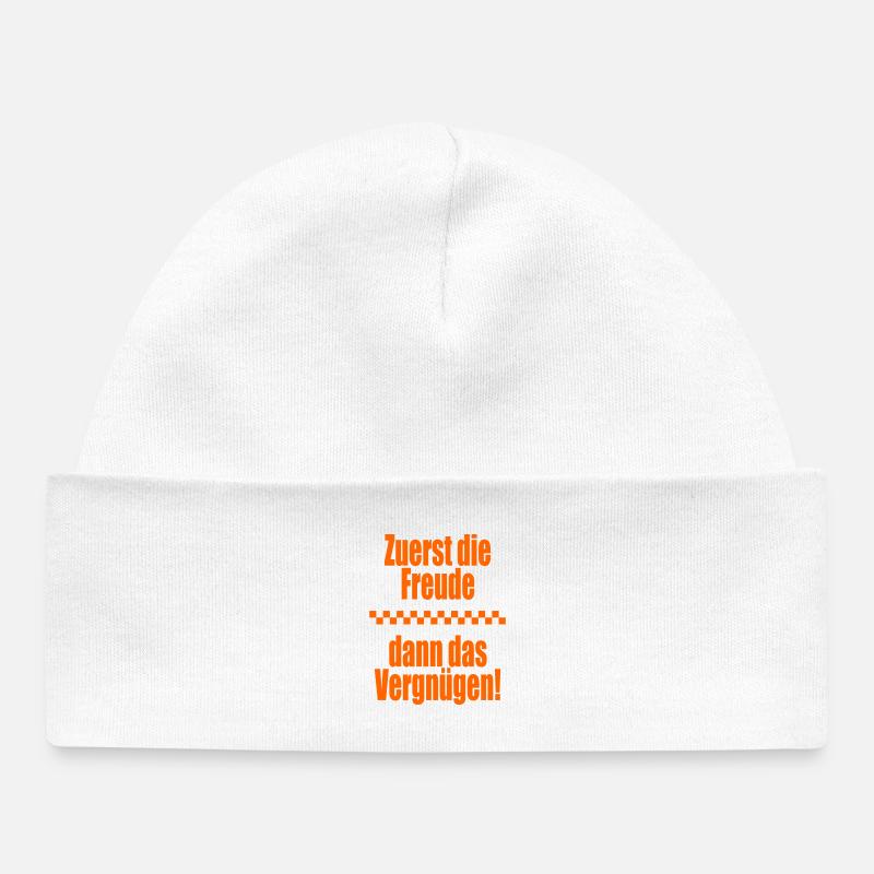 Tout d’abord, la joie - Bonnet bébé bio - blanc