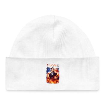 Lincoln's Flaming Image of Freedom - Baby Organic Beanie - white - Front