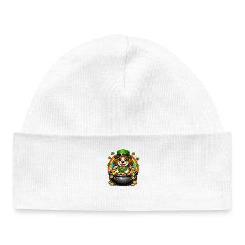 Beagle Leprechaun Jour de la Saint-Patrick - Bonnet bébé bio - blanc - Devant