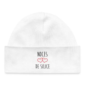 Silica's wedding 77 years of marriage - Baby Organic Beanie - white - Front