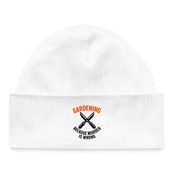 Jardinage Sécateur Anti Stress Humour - Bonnet bébé bio - blanc - Devant