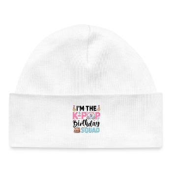 I'm The K-Pop Birthday Squad - Baby Organic Mütze - Weiß - Vorne