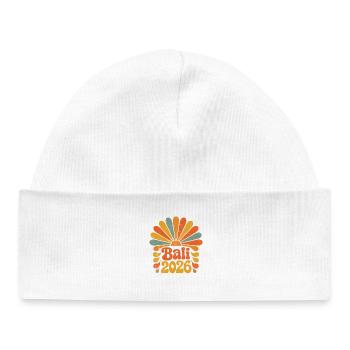 Bali 2026 Retro Sunburst - Baby Organic Beanie - white - Front