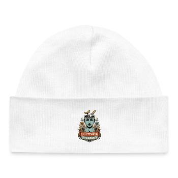 Cultivate Your Mind - Baby Organic Beanie - white - Front