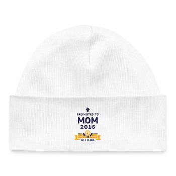 Beförderung zur Mutter 2016 - Baby Organic Mütze - Weiß - Vorne