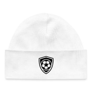 Football Coat of Arms Shield - Baby Organic Beanie - white - Front