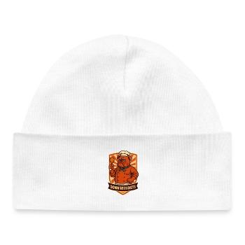 Bulldog Chef Down With Diets - Baby Organic Beanie - white - Front