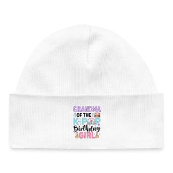 Grandma Of The K-Pop Birthday Girl - Baby Organic Mütze - Weiß - Vorne