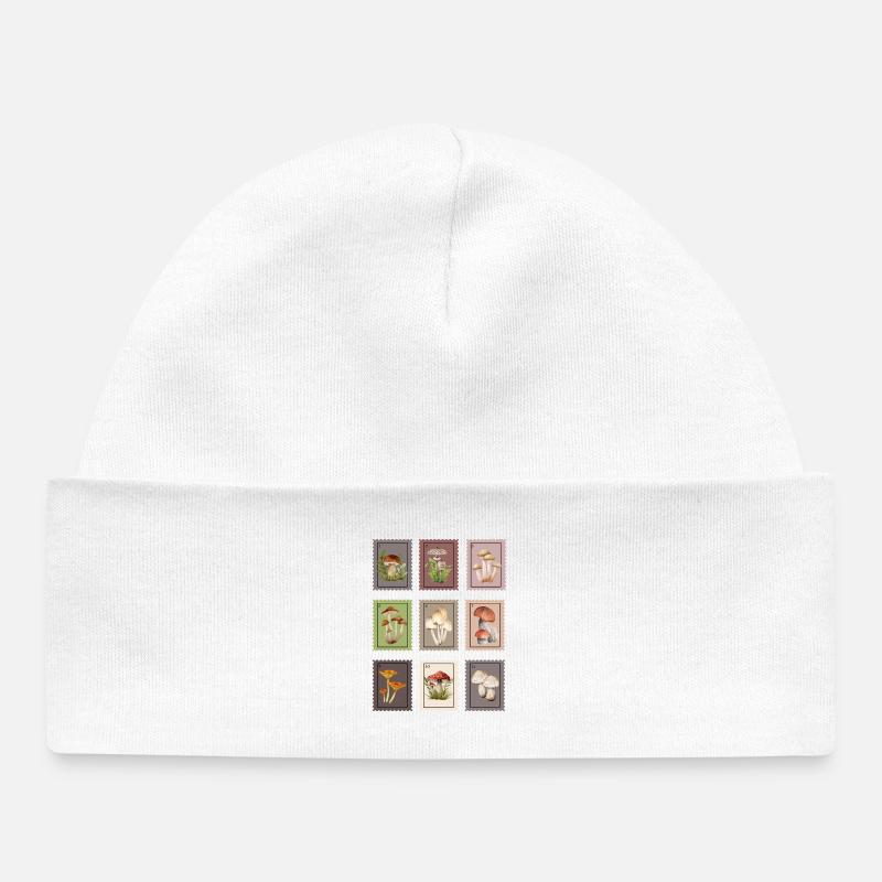 Conception des champignons - Bonnet bébé bio - blanc