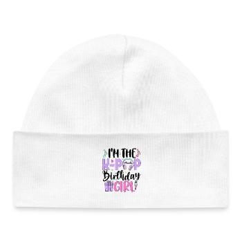 I'm The K Pop Birthday Girl - Baby Organic Mütze - Weiß - Vorne