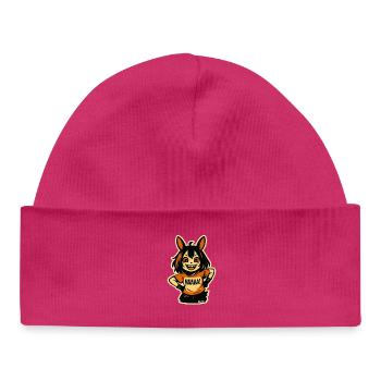 Le Loup Sprite de Minuit - Bonnet bébé bio - hot pink - Devant
