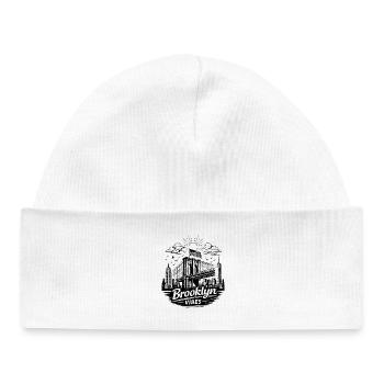 Brooklyn Vibes New York City Urban Skyline - Baby Organic Beanie - white - Front