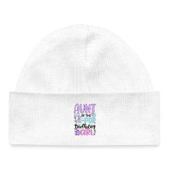 Aunt Of The K Pop Birthday Girl - Baby Organic Mütze - Weiß - Vorne