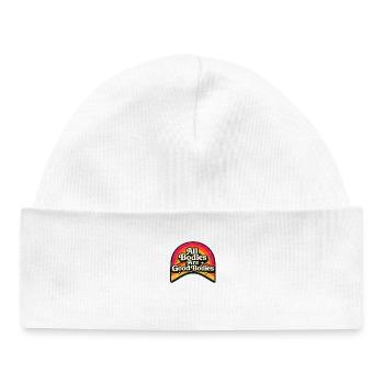 All Bodies Are Good Bodies Retro Rainbow - Baby Organic Beanie - white - Front