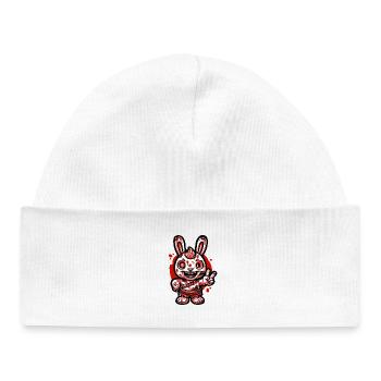 Sourire de lapin de sang - Bonnet bébé bio - blanc - Devant