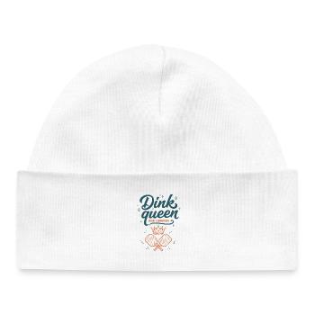Pickleball Dink Queen Court Commander Spieler - Baby Organic Mütze - Weiß - Vorne