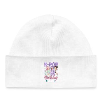 K-Pop Birthday Crew - Baby Organic Mütze - Weiß - Vorne