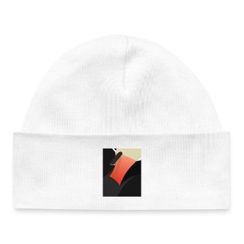 Abstrait Skateboard Rouge - Bonnet bébé bio - blanc - Devant