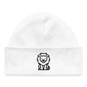 lion - Baby Organic Beanie - white - Front