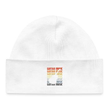 Guitar Music Vintage Look - Baby Organic Beanie - white - Front