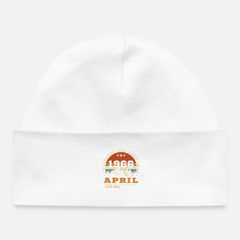 Avril 1966 Vintage Cadeau D'anniversaire - Bonnet bébé bio - blanc
