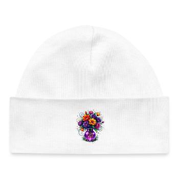 Beltane Flowers May Day Celebrations Pagan - Baby Organic Beanie - white - Front