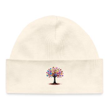 Butterflies Tree Nature Butterfly Lover - Baby Organic Beanie - white - Front