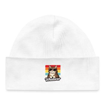 Cool Cat Whatever Shirt Cadeau drôle - Bonnet bébé bio - blanc - Devant