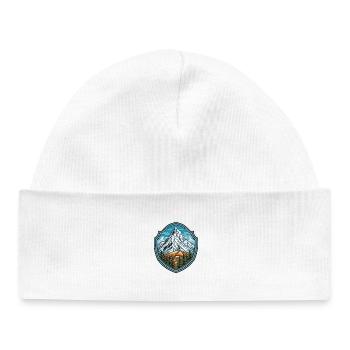 Montagnes - Bonnet bébé bio - blanc - Devant
