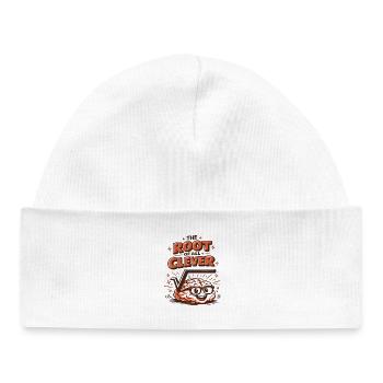 The Root of All Wisdom | Math Teacher Nerd - Baby Organic Beanie - white - Front