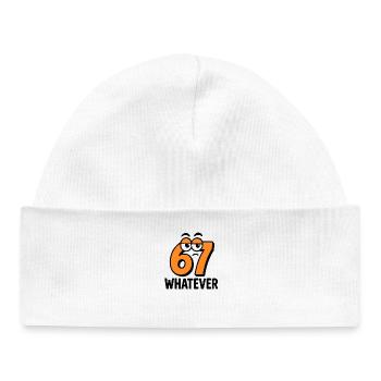 Six Seven Whatever Italian Brainrot Humor Meme - Baby Organic Beanie - white - Front