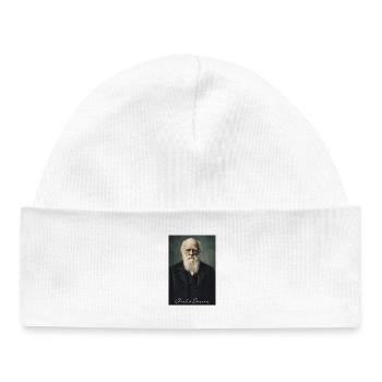 Charles Darwin Porträt - Baby Organic Mütze - Weiß - Vorne