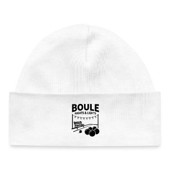 Boule Nights & Lights Petanque Kugel Sport - Baby Organic Mütze - Weiß - Vorne