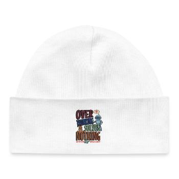 Over Thinking Solves Nothing - Baby Organic Mütze - Weiß - Vorne